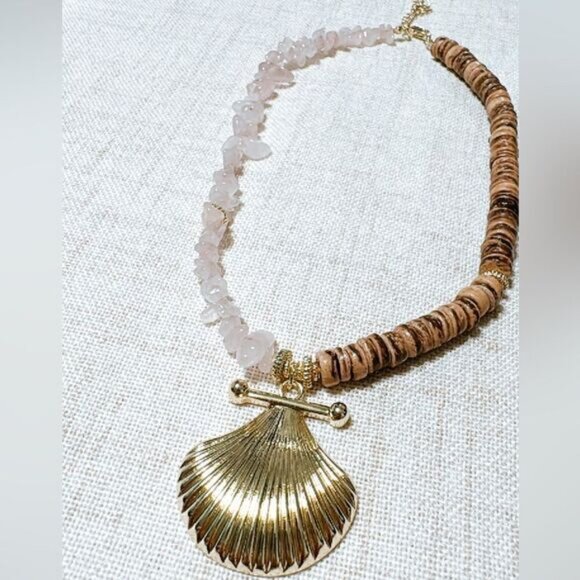 Natural stone beaded necklace N541 - Picture 3 of 4